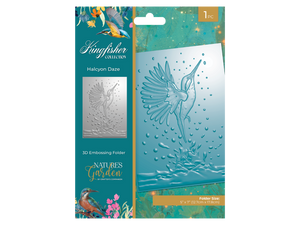 Nature's Garden - Kingfisher Collection - 5" x 7" 3D Embossing Folder - Halcyon Daze