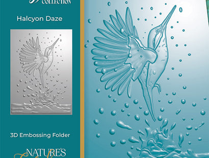 Nature's Garden - Kingfisher Collection - 5" x 7" 3D Embossing Folder - Halcyon Daze