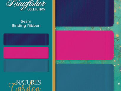 Natures Garden - Kingfisher - Seam Binding Ribbon