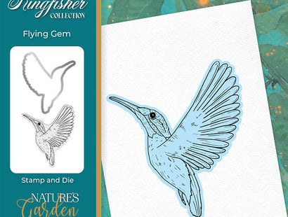 Nature's Garden - Kingfisher Collection - Stamp and Die - Flying Gem