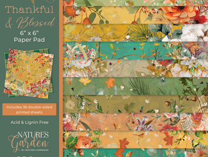 Nature's Garden - Thankful & Blessed 6"x6" Paper Pad