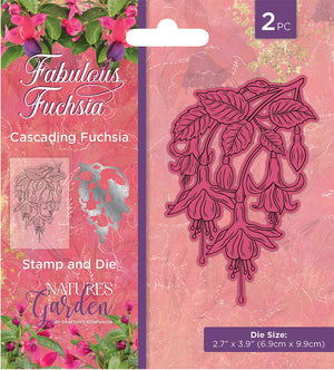 Nature's Garden Fabulous Fuchsia Stamp & Die - Cascading Fuchsia