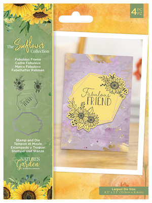 Nature's Garden Sunflower Collection Stamp and Die - Fabulous Frame