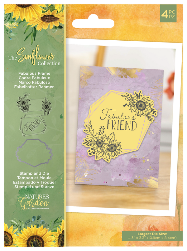 Nature's Garden Sunflower Collection Stamp and Die - Fabulous Frame