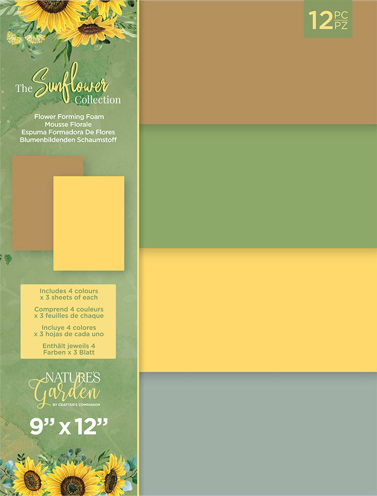 Nature's Garden Sunflower Collection - 9"x12" Flower Forming Foam Pack