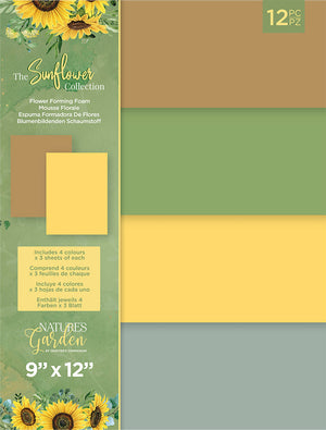 Nature's Garden Sunflower Collection - 9"x12" Flower Forming Foam Pack