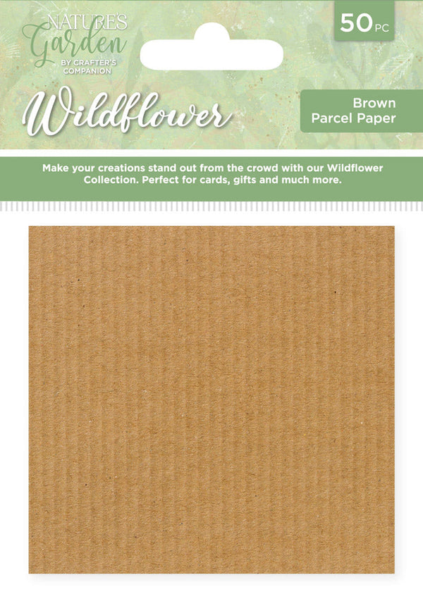 Nature's Garden Wildflower Brown Parcel Paper (50pc)