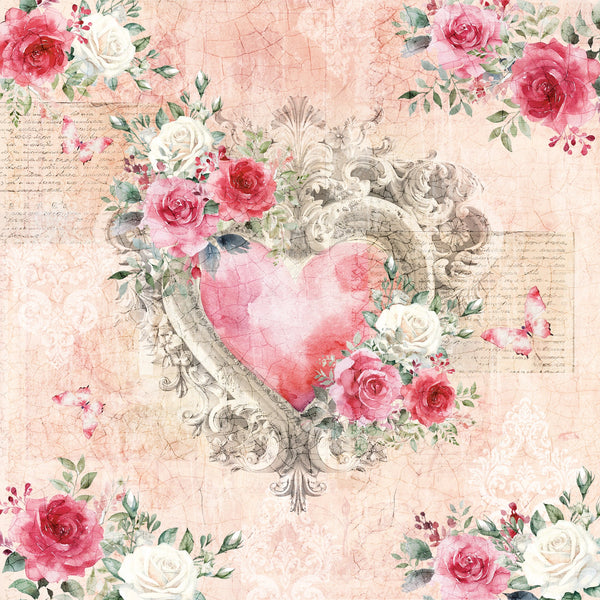 Crafters Companion 6” x 6” Paper Pad - From the Heart