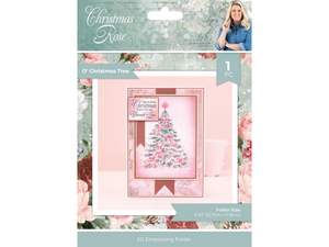 Sara Signature Christmas Rose 2D Embossing Folder 5” x 7”  - O’ Christmas Tree