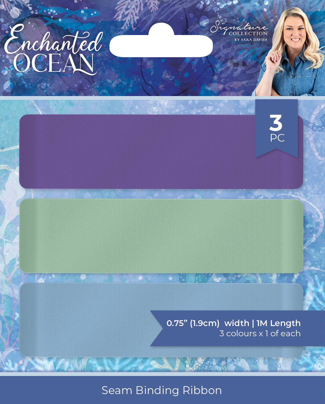 Sara Signature - Enchanted Ocean - Embellishments - Seam Binding Ribbon