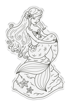 Sara Signature - Enchanted Ocean - Stamp and Die - Mesmerizing Mermaid