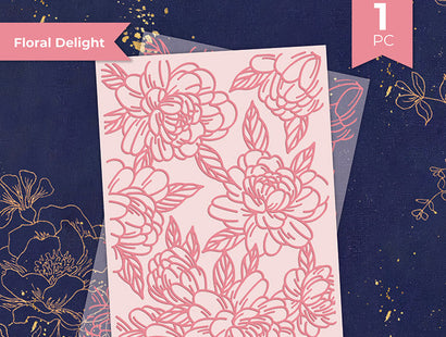 Sara Signature Floral Elegance Embossing Folder - Floral Delight