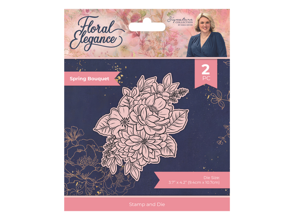 Sara Signature Floral Elegance Stamp & Die – Spring Bouquet