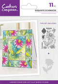 Crafter's Companion - 4 x 6" Photopolymer Stamp with Mask - Exquisite Echinacea