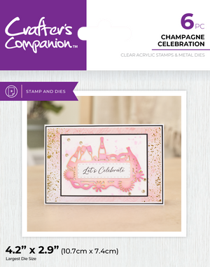 Crafter's Companion Stamp & Die - Champagne Celebration