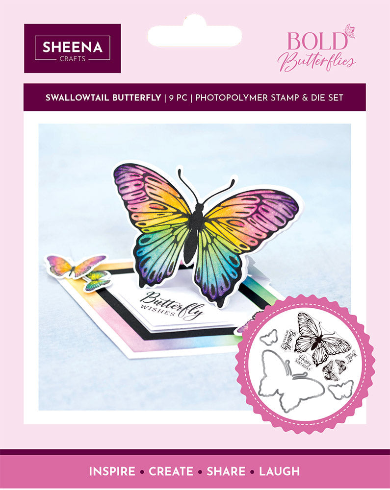 Sheena Douglass - Bold Butterflies - Stamp and Die - Swallowtail Butterfly