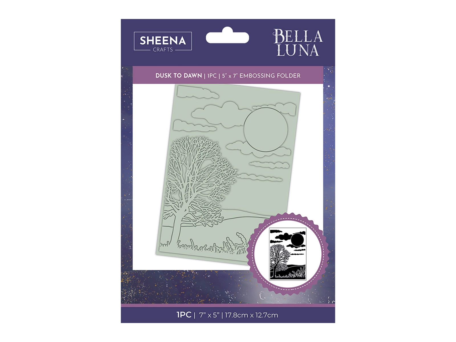 Sheena Douglass Bella Luna Embossing Folder - Dusk to Dawn