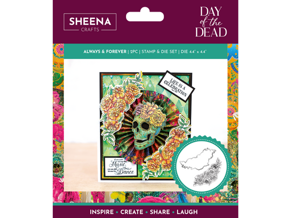 Sheena Douglass Day of the Dead Stamp & Die - Always & Forever