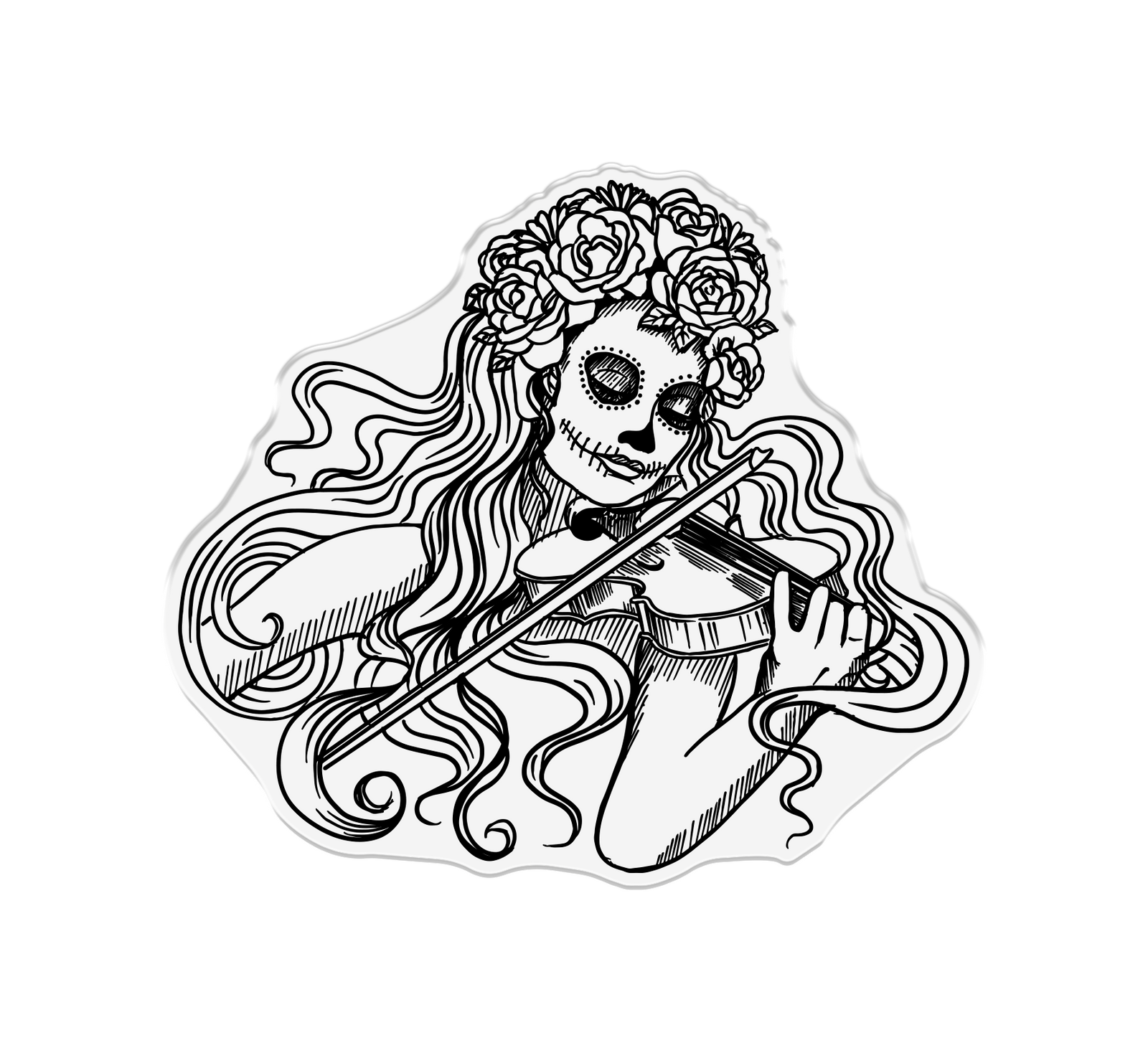 Sheena Douglass Day of the Dead Photopolymer Stamp - Harmonious Woman