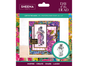 Sheena Douglass Day of the Dead Photopolymer Stamp - Lost in the Music