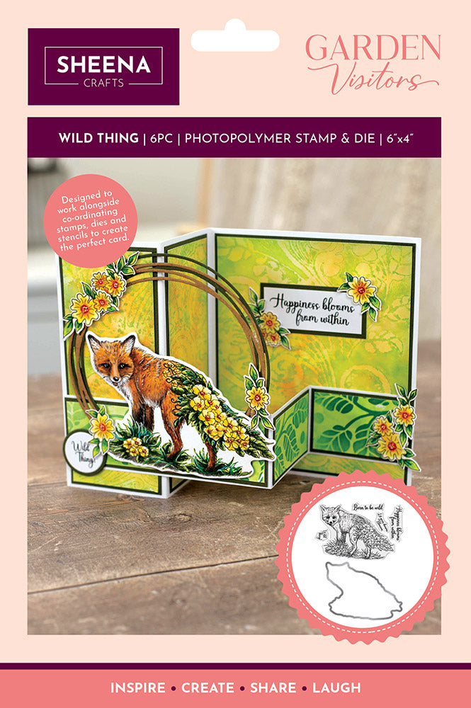 Sheena Douglass Garden Visitors Stamp and Die - Wild Thing!