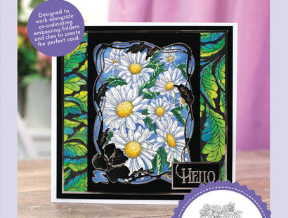 Sheena Douglass In the Frame Bold Florals Photopolymer Stamp - Delightful Daisies