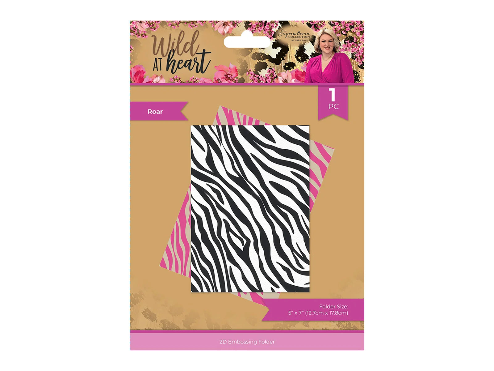 Sara Signature Wild at Heart Embossing Folder - Roar