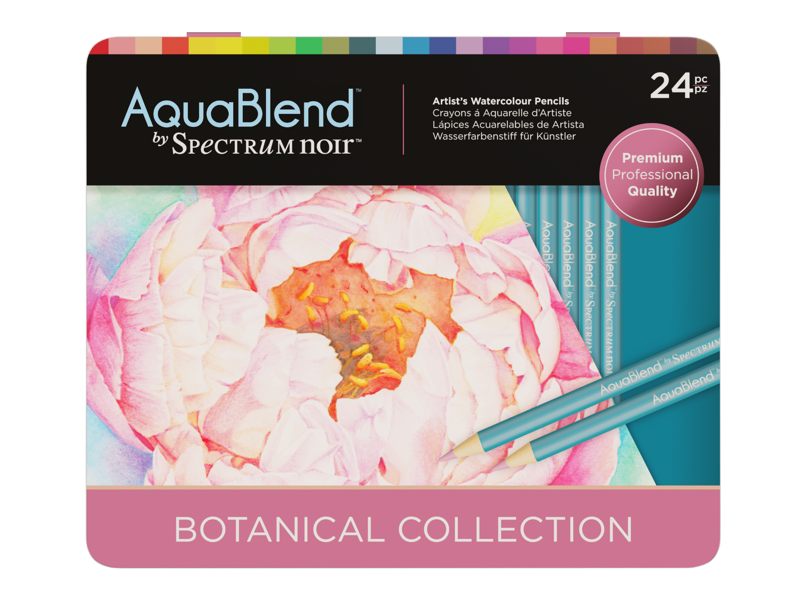 Botanical Aquablend Watercolour Pencil Set - 24 Pack - Spectrum Noir