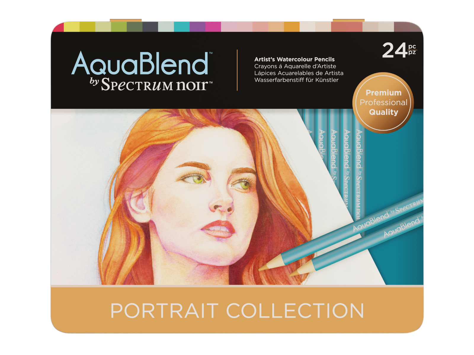 Portrait Aquablend Watercolour Pencil Set - 24 Pack - Spectrum Noir