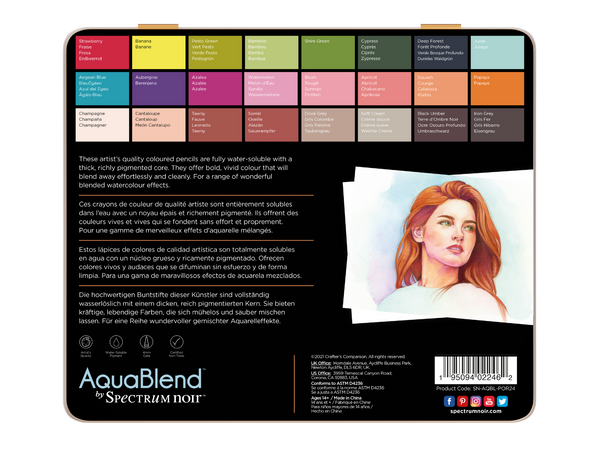 Portrait Aquablend Watercolour Pencil Set - 24 Pack - Spectrum Noir