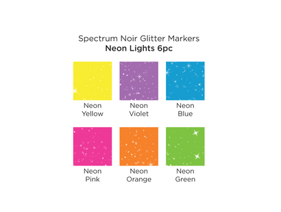 Spectrum Noir Glitter Marker-Neon Lights 6pc