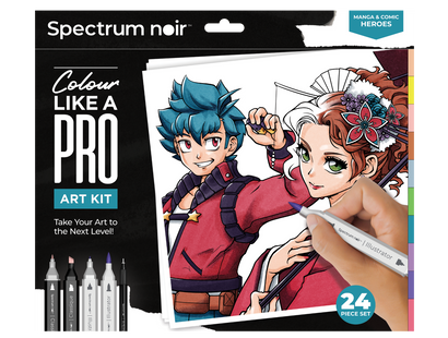 Manga & Comic Heroes Pro Fan Art Colouring Kit - Spectrum Noir