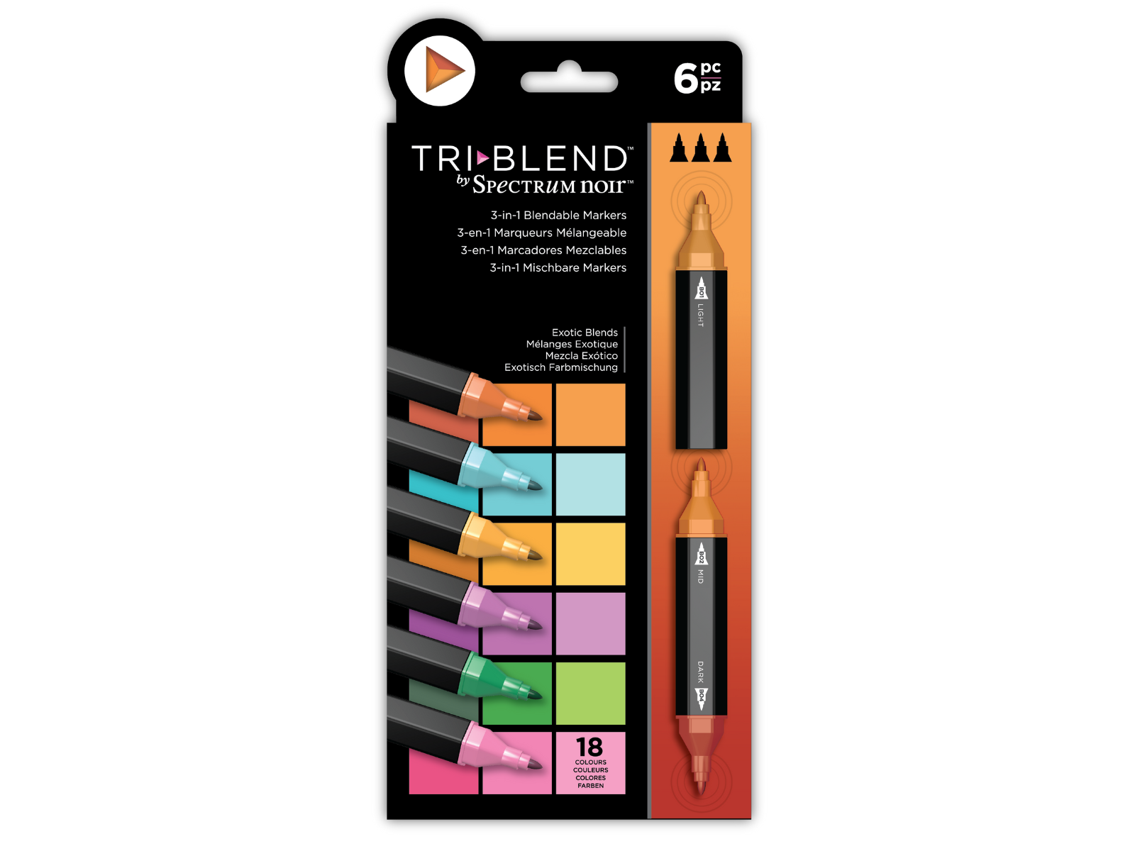 Spectrum Noir TriBlend Markers - Exotic Blends (6 Piece)