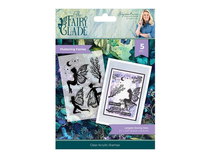 Sara Signature Fairy Glade - Acrylic Stamp - Fluttering Fairies 