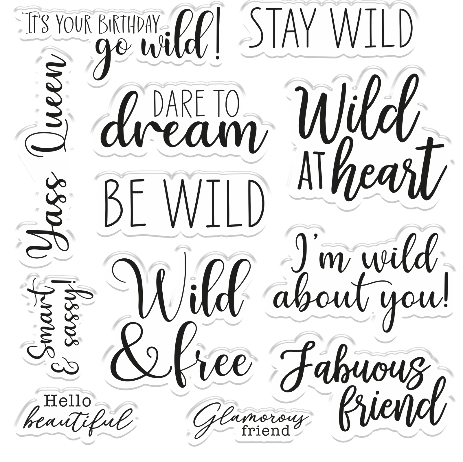 Sara Signature Wild at Heart Clear Acrylic Stamp - Stay Wild