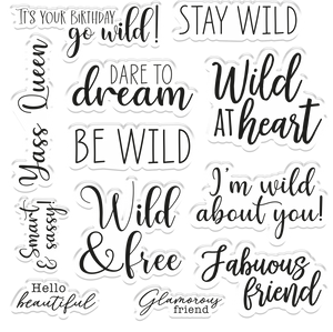 Sara Signature Wild at Heart Clear Acrylic Stamp - Stay Wild