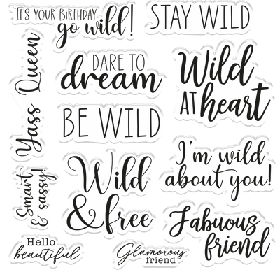 Sara Signature Wild at Heart Clear Acrylic Stamp - Stay Wild