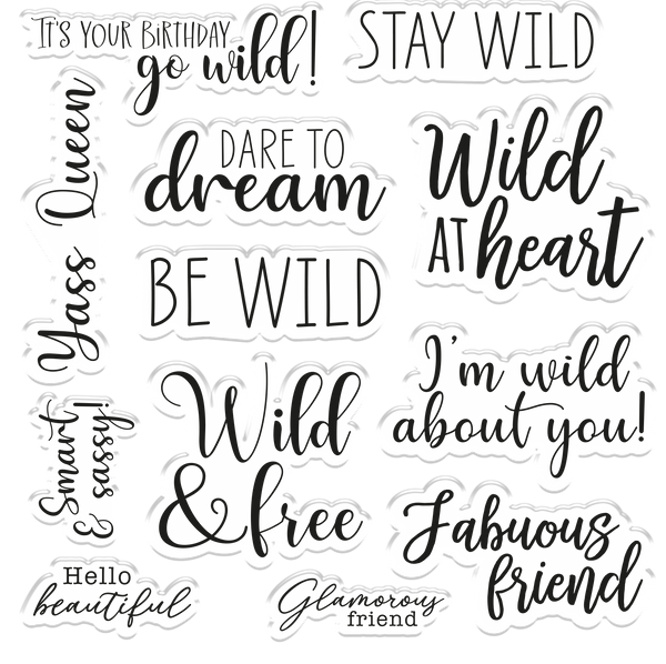 Sara Signature Wild at Heart Clear Acrylic Stamp - Stay Wild