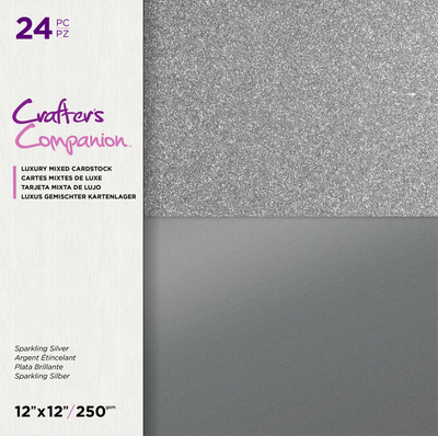 CC Glitter & Pearl Cardstock- Silver