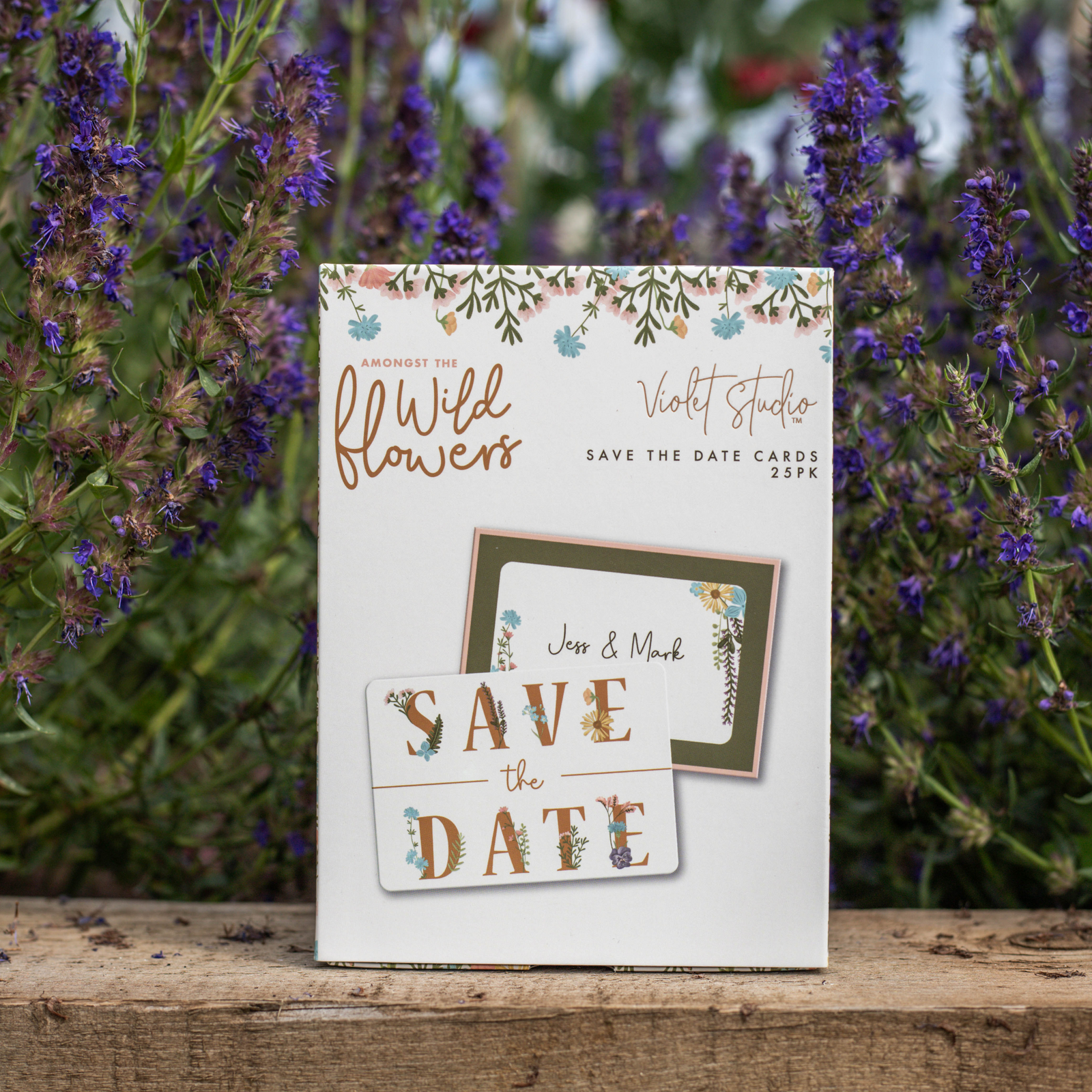 Violet Studio - Save The Dates - Amongst The Wildflowers - 25pk