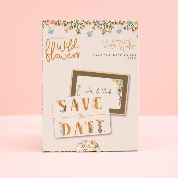 Violet Studio - Save The Dates - Amongst The Wildflowers - 25pk