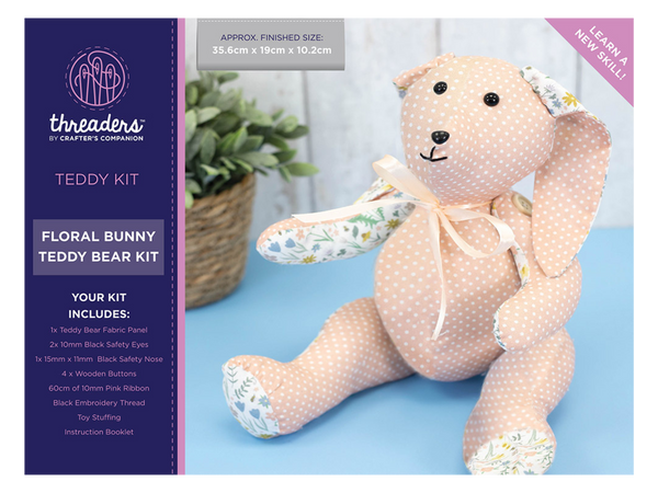 Threaders - Floral Bunny Teddy Bear Kit