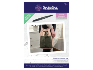 Threaders Sewing Templates - Drawstring Crossover Bag