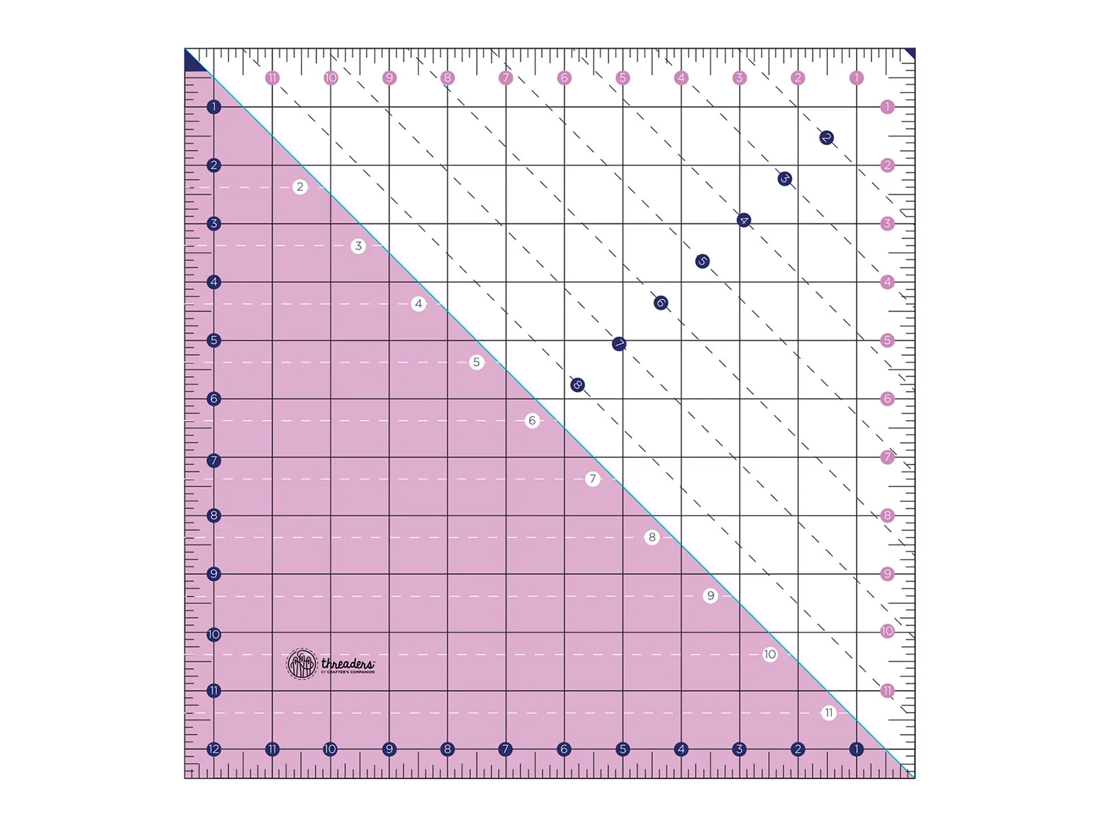 Threaders 12.5" x 12.5" Folding Ruler