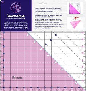 Threaders 12.5" x 12.5" Folding Ruler