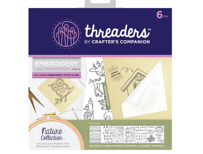 Threaders Embroidery Transfer Sheets - Nature  Folded