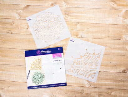 Threaders Home Decor Stencils - Mandala Set 2