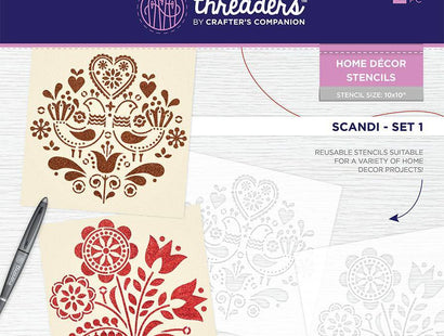 Threaders Home Decor Stencils - Scandi Set 1