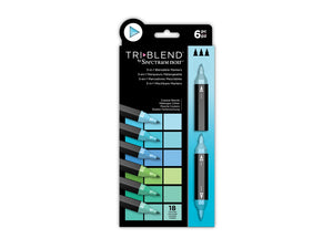 Spectrum Noir TriBlend Markers - Coastal Blends (6 Piece)