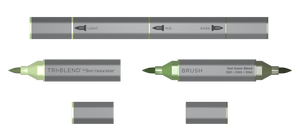 SN-TriBlend Brush-Dull Green Blend